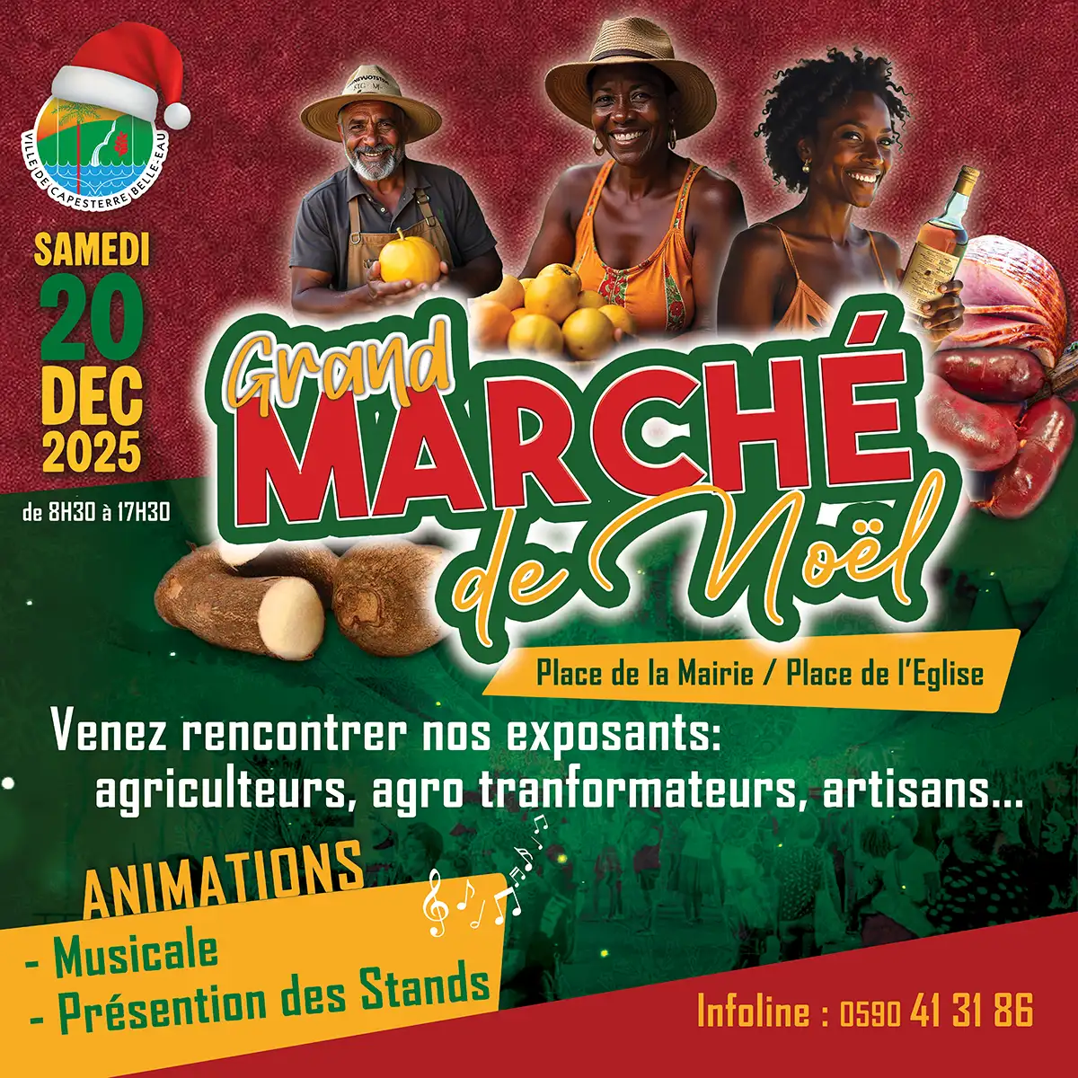 Flyer Grand Marché de Noël 2025 Amilo au grand marché de Noël le 20 décembre