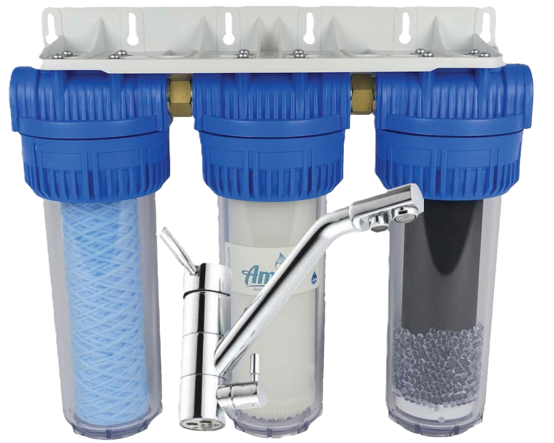 Filtre Amilo sous évier avec mitigeur trois voies court